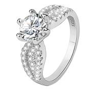 Portatovaglioli Di Natale Per le donne Anelli Anelli d'oro Anelli placcati Per le donne Gli uomini e gli anelli impilabili Anello Del Nome (Silver, L)