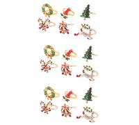 Portatovaglioli di Natale Set di 18 Pezzi, Portatovaglioli D' Tavoli Da 6632