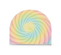 Portatovaglioli in acrilico, 1 confezione da 4 mm di spessore, antiscivolo e antigraffio, adatto per cena/cocktail, bagno e comodino, per tutto l'anno, sfondo verde chiaro, colori arcobaleno