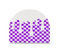 Portatovaglioli in acrilico a quadri viola gelato per ristorante per cocktail in fattoria portatovaglioli autoportanti per carta decorazione domestica cocktail fattoria confezione da 2