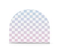 Portatovaglioli in acrilico a scacchiera sfumato blu-viola carino per tavolo, cucina autoportante quadrato dispenser tovagliolo decorazione per la casa per tavolo, cucina