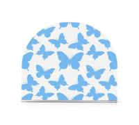 Portatovaglioli in acrilico bianco con farfalla blu alla moda per bagno, ristorante portatovaglioli autoportanti per cucina decorazione domestica per bagno, ristorante