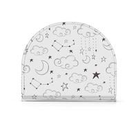 Portatovaglioli in acrilico bianco e nero con luna crescente e nuvola, per tavolo, cucina, autoportante, per tovaglioli di carta, decorazione per la casa, feste, matrimoni, eventi
