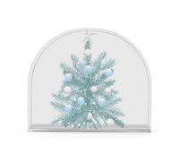 Portatovaglioli in acrilico bianco e verde a forma di albero di Natale, per esterni, sala da pranzo, autoportante, quadrato, decorazione per la casa, feste, matrimoni, eventi