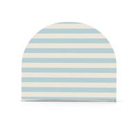 Portatovaglioli in acrilico bianco gessato blu beige per tavolo, cucina autoportante portatovaglioli per decorazioni per la casa di carta per feste, matrimoni, eventi