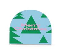 Portatovaglioli in acrilico blu con albero verde di Natale per feste, matrimoni, eventi, portatovaglioli di carta autoportante, decorazione per la casa per bagno, ristorante