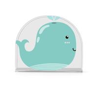 Portatovaglioli in acrilico blu con balena che squirta per bagno, per esterni, sala da pranzo, autoportante, porta asciugamani di carta, piano di lavoro, decorazione per la casa per cocktail in