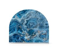 Portatovaglioli in acrilico blu in pietra di marmo per feste, matrimoni, eventi, portatovaglioli autoportante per la decorazione della casa della tavola per feste, matrimoni, eventi