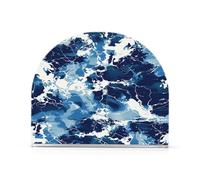 Portatovaglioli in acrilico blu navy bianco con motivo in marmo carino per cocktail in fattoria portatovaglioli autoportante per la decorazione della tavola della casa cocktail in fattoria 1