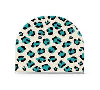 Portatovaglioli in acrilico color crema turchese con stampa leopardata per esterni, sala da pranzo, distributore di tovaglioli autoportante, decorazione moderna per la casa per esterni, sala da pranzo