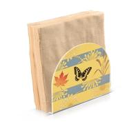 Portatovaglioli in acrilico con farfalla gialla giapponese per bar da picnic Rustico portatovaglioli autoportanti per tavoli decorazioni per la casa per picnic Bar Rustico