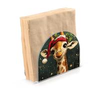 Portatovaglioli in acrilico con giraffa natalizia per tovaglioli di stoffa per bagno, ristorante portatovaglioli autoportanti per cucina decorazione domestica per bagno, ristorante