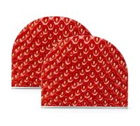 Portatovaglioli in acrilico con texture a pelle di fragola, per cocktail in fattoria, autoportante, decorazione piatta per la casa per feste, matrimoni, eventi, confezione da 2