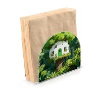 Portatovaglioli in acrilico da favola Treehouse per tovaglioli di carta per tavolo, cucina autoportante moderno portatovaglioli decorazione per la casa per tavolo, cucina