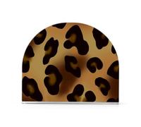 Portatovaglioli in acrilico marrone leopardato per bagno, ristorante, distributore di tovaglioli autoportante, decorazione moderna per la casa per cocktail in fattoria