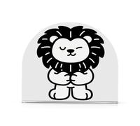 Portatovaglioli in acrilico oro con leone bianco e nero per esterni sala da pranzo titolari autoportanti per tovaglioli di stoffa decorazione della casa all'aperto sala da pranzo confezione da 2