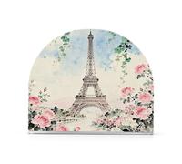 Portatovaglioli in acrilico quadrato con fiore estivo Torre Eiffel per feste, matrimoni, eventi, autoportante, nero, decorazione per la casa, per feste, matrimoni, eventi, confezione da 2