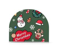 Portatovaglioli in acrilico rosso e verde a forma di albero di Natale, quadrato, per feste, matrimoni, eventi, autoportante, per bagno, decorazione domestica, cocktail in fattoria