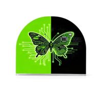 Portatovaglioli in acrilico verde nero con farfalla digitale per bagno, ristorante autoportante portatovaglioli di carta decorazione per la casa per bagno, ristorante, 1 confezione