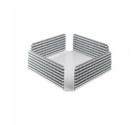 Portatovaglioli in Cristallo acrilico Grande DECOR Dimensioni 21,5x21,5x h 6 cm Trasparente nero