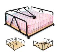 Portatovaglioli in legno nero, portatovaglioli, porta tovaglioli, porta tovaglioli, in metallo, vintage, piatto, con pesante, porta tovaglioli di carta quadrato