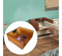 Portatovaglioli in legno Scatola per fazzoletti vintage Dispenser per tovaglioli