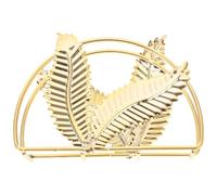 Portatovaglioli in Metallo a Foglia Oro, Moderno per Tavolo Cucina | Design Elegante e Compatto, per Tovaglioli e Fazzoletti Piegati, Finitura Liscia senza Sbavature