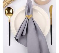 Portatovaglioli in metallo con elegante design a forma di fiore con perle cave, per aggiornare il tuo matrimonio, per feste o tavolo da pranzo (F)