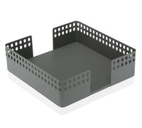 Portatovaglioli in metallo grigio tortora sari arredo cucina Versa 18,5x18,5x5,5
