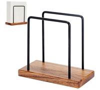 Portatovaglioli in metallo, portatovaglioli in metallo e legno, portatovaglioli di colore primario, dispenser di tovaglioli per tavolo, portatovaglioli in legno per piano di lavoro, cucina, tavolo da