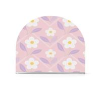 Portatovaglioli in oro acrilico rosa chiaro con fiore bianco per bar da picnic rustico distributore di tovaglioli indipendente ristorante decorazione per la casa per tavolo, cucina