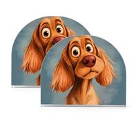 Portatovaglioli in tessuto acrilico con motivo divertente Cocker Brown Spaniel per bagno, ristorante, portatovaglioli autoportante per feste e decorazioni per la casa
