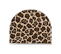 Portatovaglioli in tessuto acrilico con stampa leopardata marrone per feste, matrimoni, eventi, autoportanti, per la decorazione della casa per feste, matrimoni, eventi
