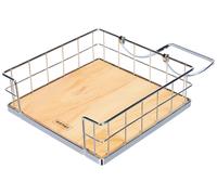Portatovaglioli Inossidabile E Base; Legno Ed Acciaio Inox