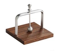 Portatovaglioli integrato con base in legno e bracci di supporto metallici per una pratica organizzazione della tavola (argento)