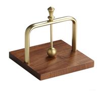 Portatovaglioli integrato con base in legno e bracci di supporto metallici per una pratica organizzazione della tavola (oro)