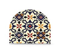 Portatovaglioli moderno in acrilico blu scuro marocchino per bagno, ristorante distributore di tovaglioli quadrato autoportante decorazione per la casa per cocktail in fattoria