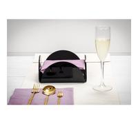 Portatovaglioli Orizzontale in Plexiglass 18x18x h 8,5 cm - per tovaglioli regolari colore nero lucido nero