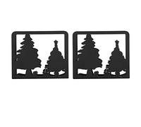 Portatovaglioli per albero da 2 pezzi Scava fuori il modello di albero Portatovaglioli in acciaio inossidabile antiscivolo addensato con fondo stabile per decorazioni per la casa (Albero di Natale)