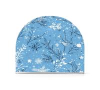 Portatovaglioli per auto in acrilico blu con motivo floreale natalizio per bar picnic rustici portatovaglioli indipendenti per decorazioni domestiche di carta per cocktail in fattoria
