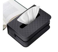 Portatovaglioli per auto - Scatola per per auto, rettangolari grandi in pelle PU con elastici | Organizzatore del sedile posteriore | Per la casa, l'ufficio, il comodin