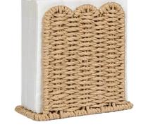 Portatovaglioli per Cucina Distributore Verticale Intrecciato Rustico per | Porta Salviette di Per Feste Vacanze Bar Appartamento Tavolo Bancone Sala Da Pranzo Casa Legno naturale