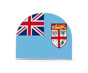 Portatovaglioli per tavolo, confezione da 2 pezzi, 4 mm di spessore, in acrilico, design a forma di U, adatto per uso domestico e cucina, accessorio decorativo da tavolo bandiera nazionale delle Fiji