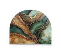 Portatovaglioli per tavolo, confezione da 2 pezzi, contiene 50-60 tovaglioli, pezzo unico, per bagno e comodino, per tutto l'anno, marmo, marrone, verde