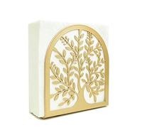 Portatovaglioli per tavolo, design moderno con albero della vita, in metallo, per casa, cucina, picnic, feste, colore: oro