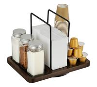 Portatovaglioli per tavolo, dispenser rotante in metallo con saliera e pepiera, porta asciugamani di carta in metallo per cucina, sala da pranzo, bagno, fattoria, picnic, decorazioni non inclusi