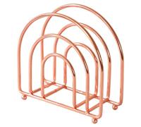 Portatovaglioli per tavolo, moderno portatovaglioli in oro rosa per controsoffitti da cucina e tavoli da pranzo, dispenser di tovaglioli di carta da cocktail in piedi verticale in ferro rosa oro