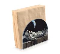 Portatovaglioli per tavolo portatovaglioli dispenser di tovaglioli di carta astronauta luna in piedi cucina bagno decorativo acrilico