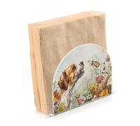 Portatovaglioli per tavolo portatovaglioli dispenser di tovaglioli di carta cane che insegue una farfalla in piedi cucina bagno decorativo acrilico