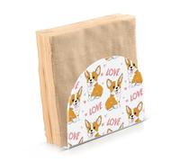 Portatovaglioli per tavolo portatovaglioli dispenser di tovaglioli di carta carino corgis cane amore in piedi cucina bagno decorativo acrilico